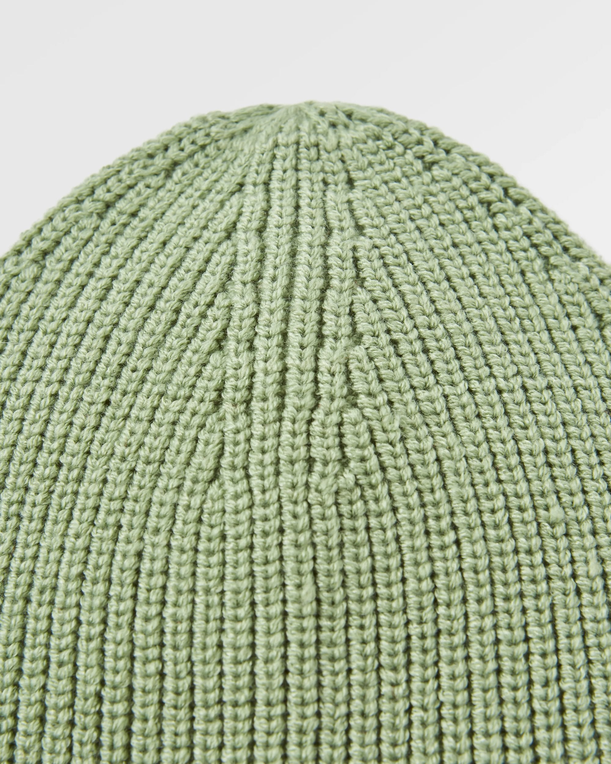 Compass Recycled Beanie - Stem Green - Flatlay