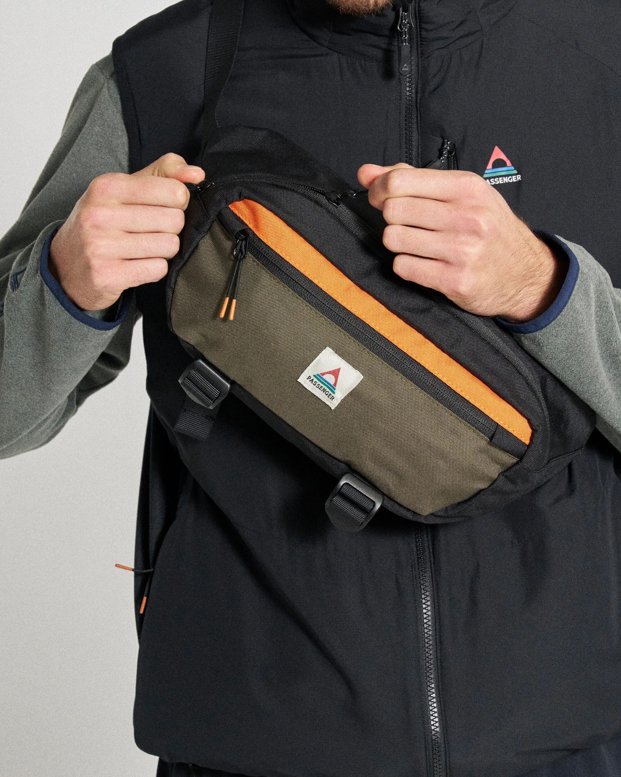 Boondocker Recycled Hip Pack - Khaki - Studio Model
