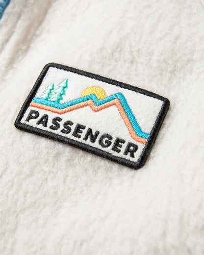 North Coast Vista Full Zip Recycled Sherpa Fleece - Oatmeal - Flatlay