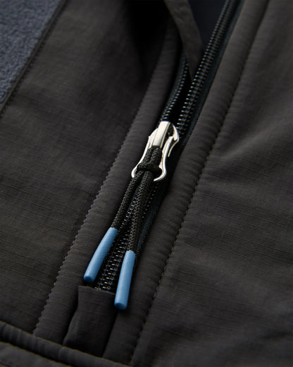 Woodland Hoodless 1/2 Zip Polartec® Fleece - Redwood/Charcoal - Flatlay