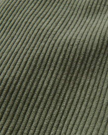 Stella Cord Shirt Dress - Dusty Olive - Flatlay