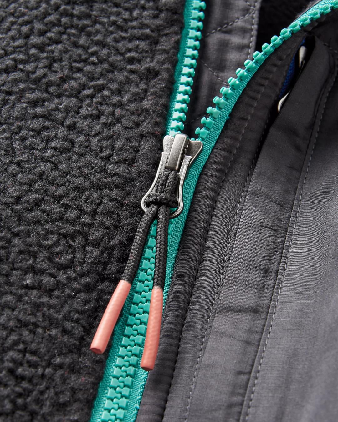 Home Recycled Sherpa Fleece - Black - Flatlay