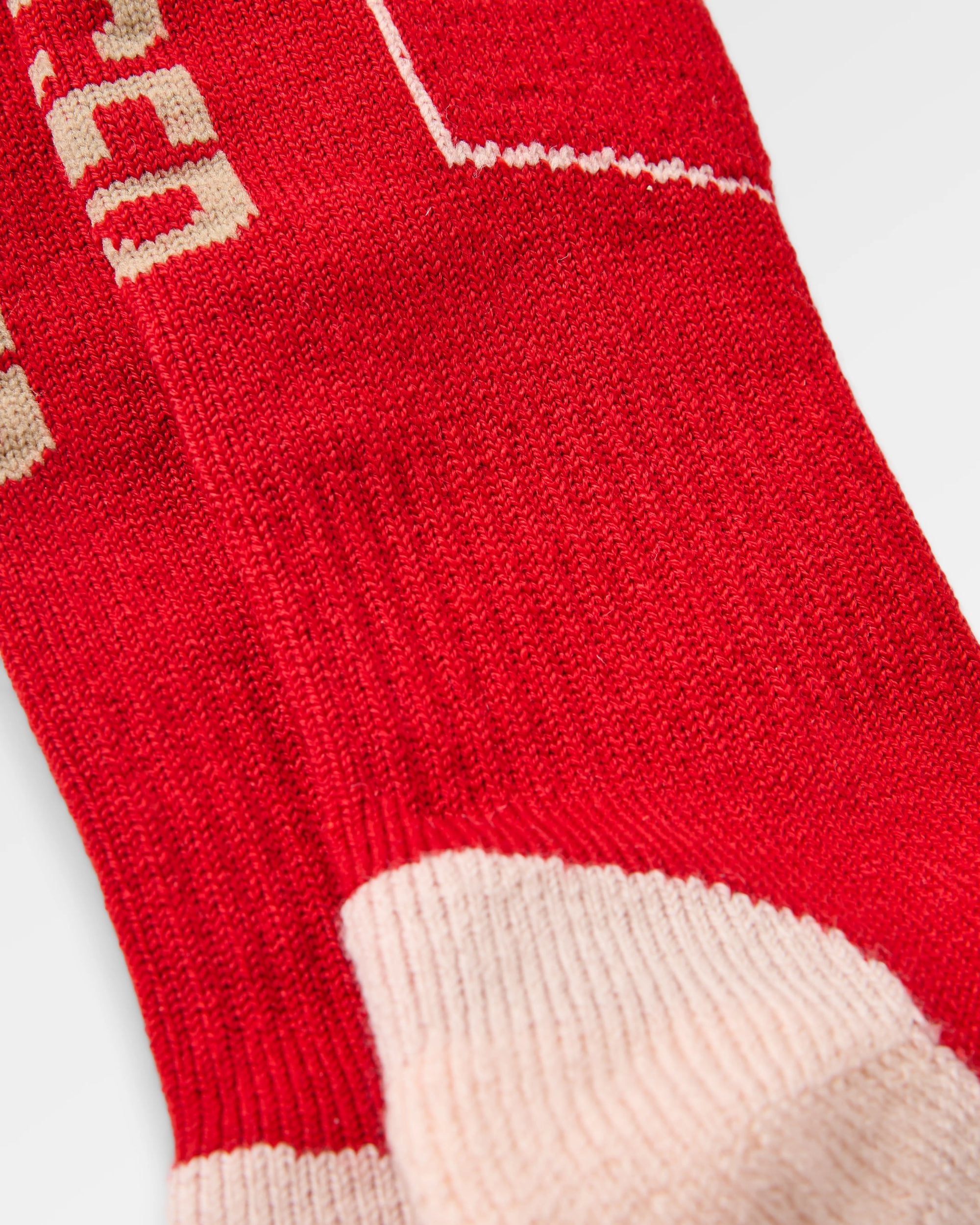 Snowscape Socks - Red Ochre - Flatlay