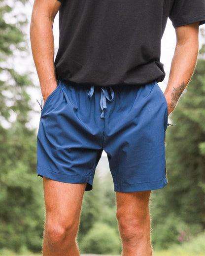 Swift Recycled Trail Short - Dark Denim - Lifestyle