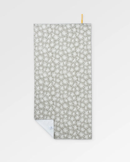 Travel Recycled Quick Dry Towel - Seaweed Pebble Grey - Flatlay