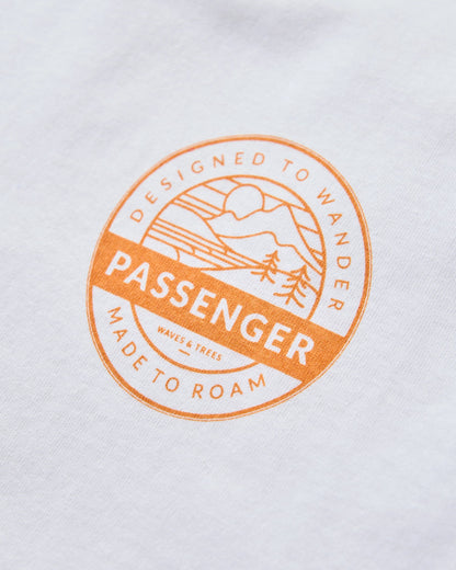 Odyssey Recycled Cotton Raglan T-Shirt - White - Flatlay