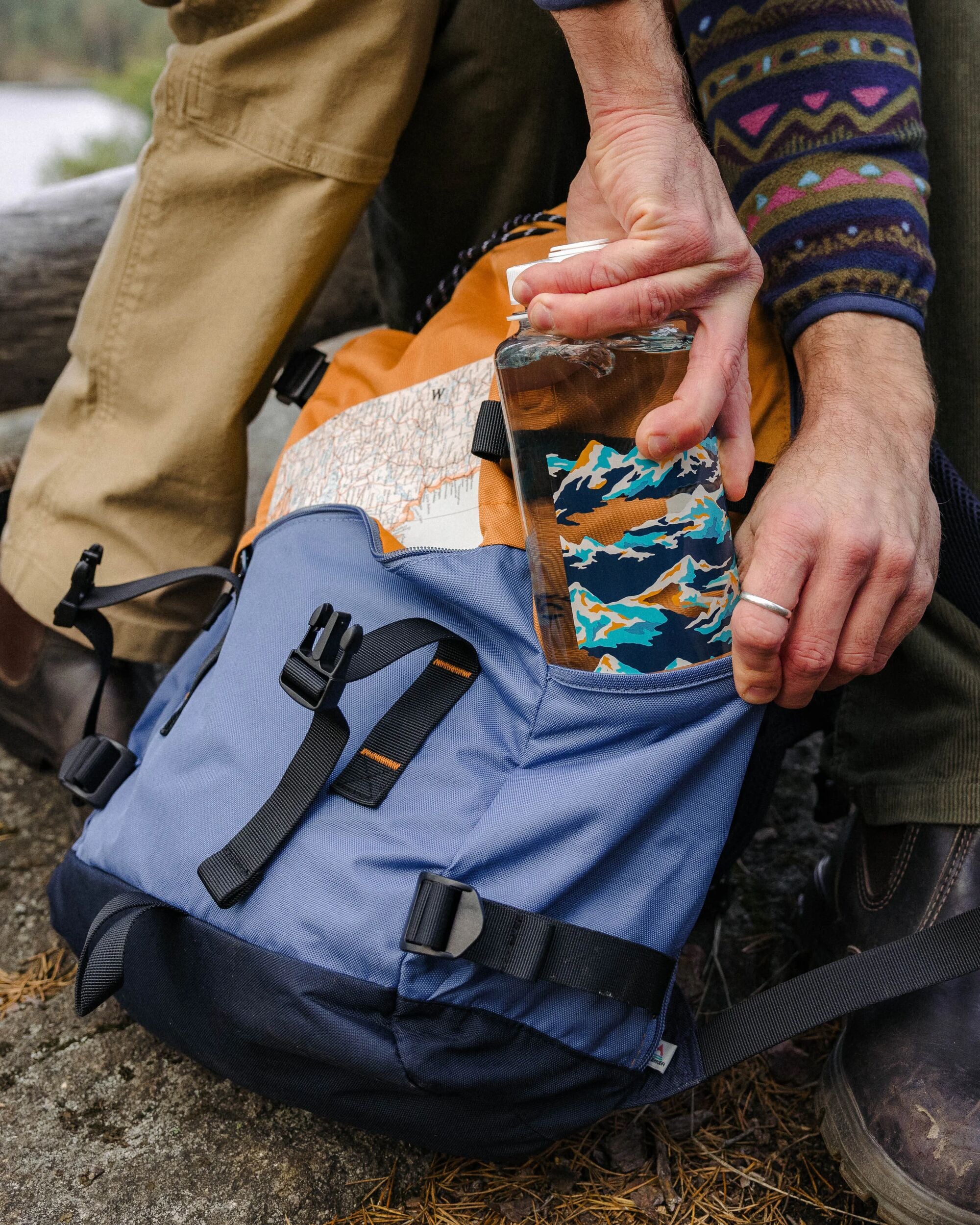 Boondocker Recycled 26L Backpack - Honey/Dark Denim/Rich Navy - Lifestyle