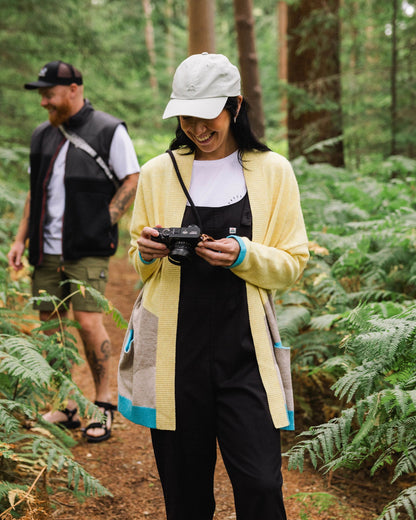 Scenic 'Light' Long Knitted Cardigan - Scenic Yellow - Lifestyle