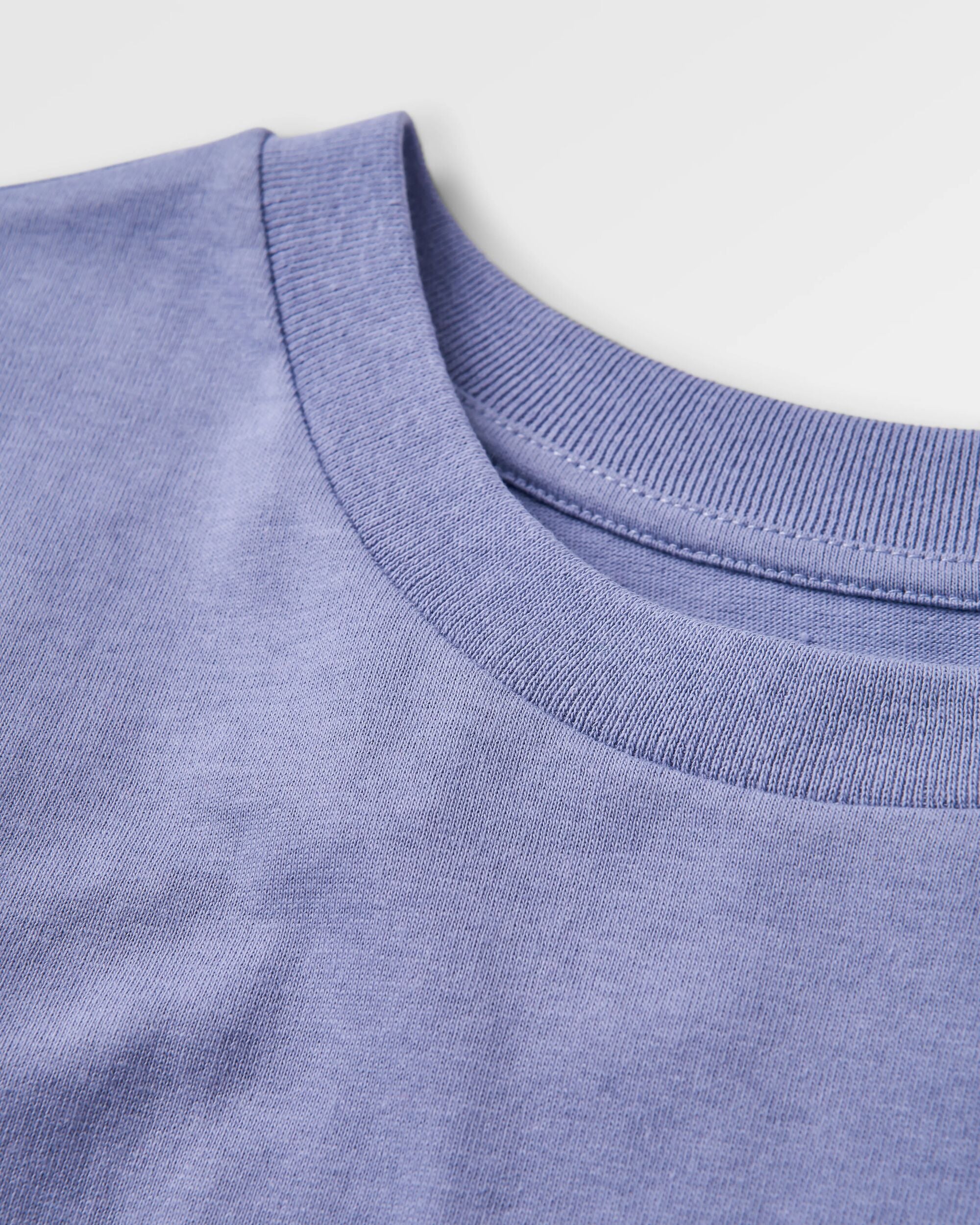 Woodcut Recycled Cotton T-Shirt - Retro Purple - Flatlay