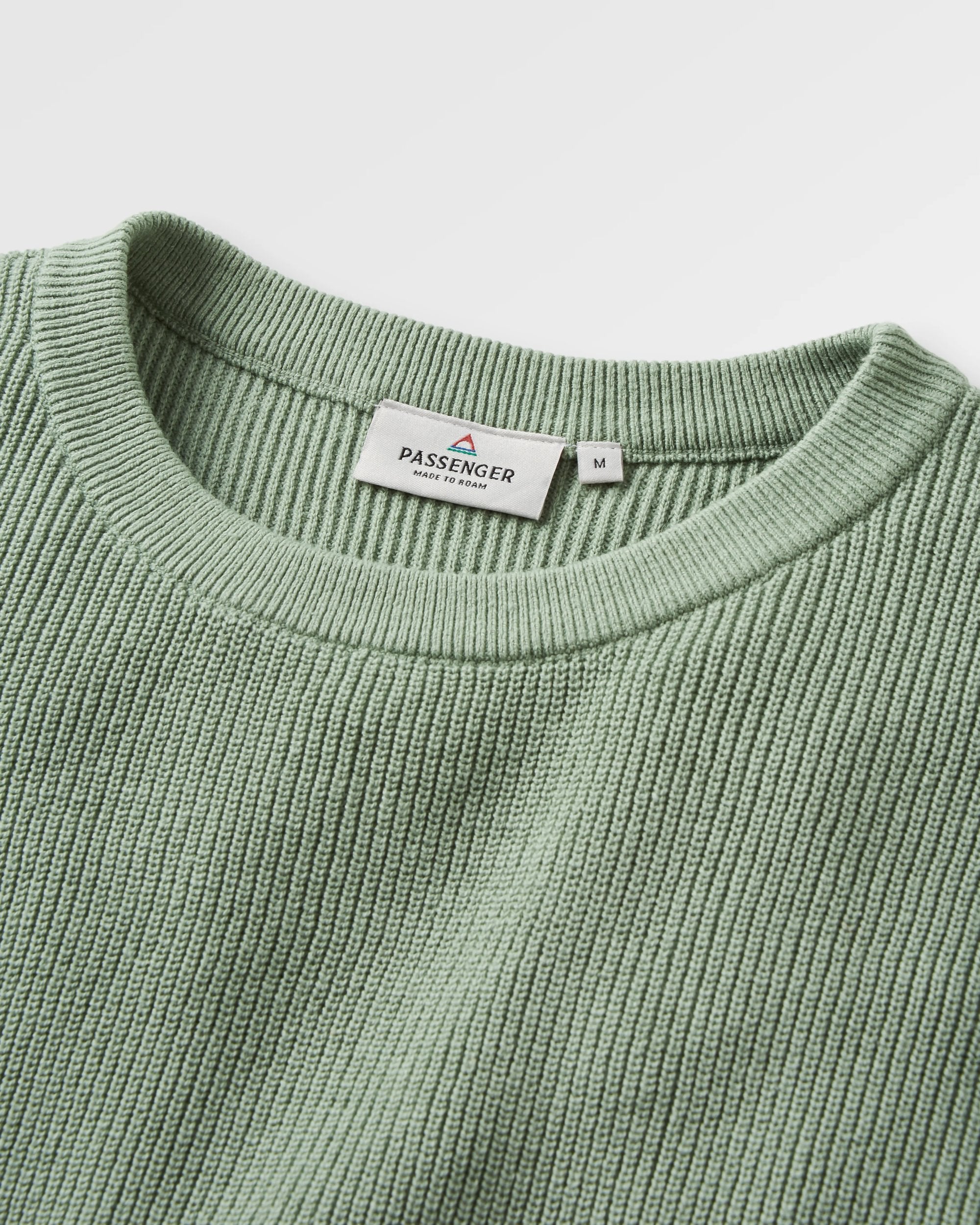 Vintage Organic Knitted Jumper - Pistachio - Flatlay