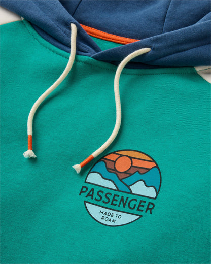Riser Cotton Hoodie - Greenlake - Flatlay