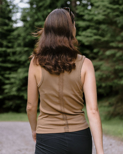 Atmos Ribbed Tank Vest - Caramel Brown - Lifestyle