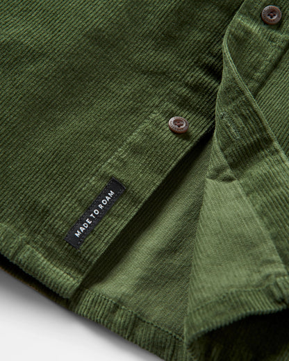 Backcountry Cord Shirt - Fir Tree - Flatlay