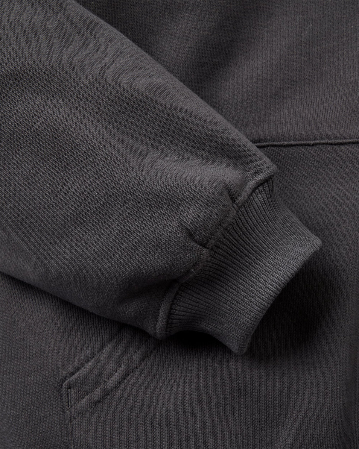 Slower Rhythms Women's Full Zip Hoodie - Faded Black - Flatlay
