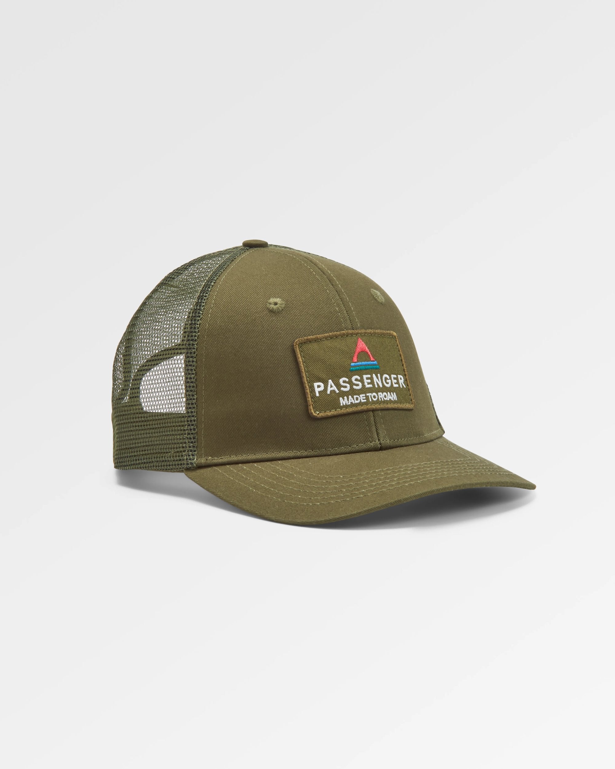 Core Recycled Cotton Trucker Cap - Khaki - Flatlay