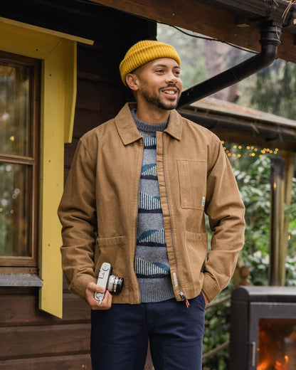 Harvest Organic Cotton Cord Overshirt - Caramel Brown - Lifestyle