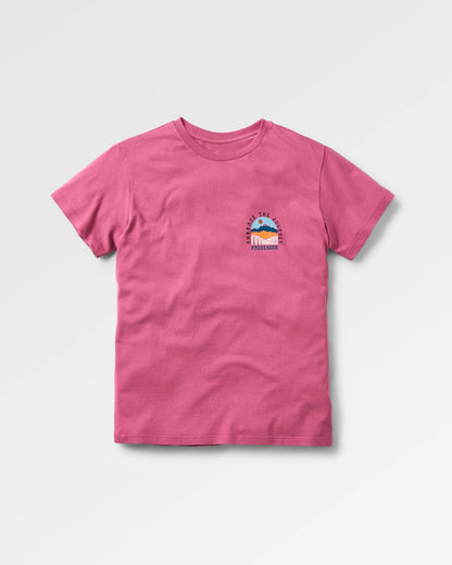 Outlook Recycled Cotton T-Shirt - Mauve Haze - Flatlay