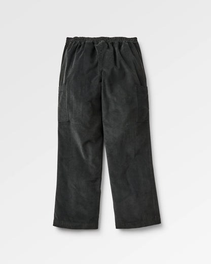 Someday Organic Cotton Corduroy Trouser - Black - Flatlay