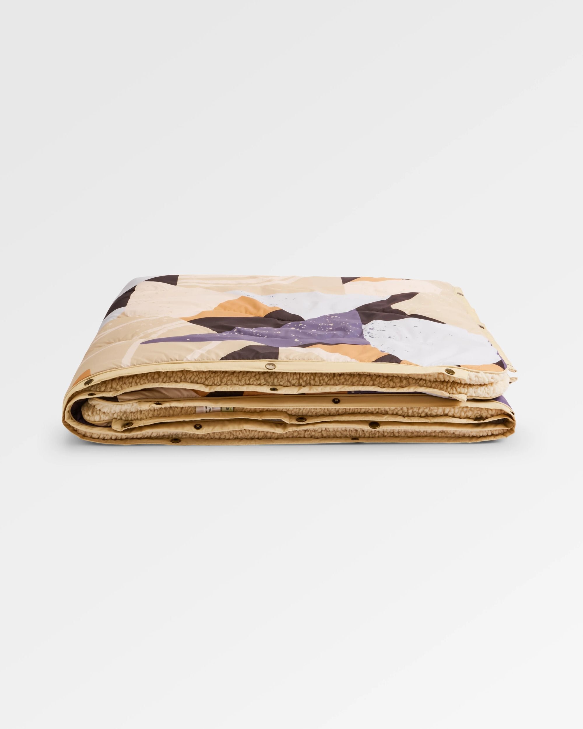 Cabin Sherpa Blanket - Sun Patch Desert - Flatlay