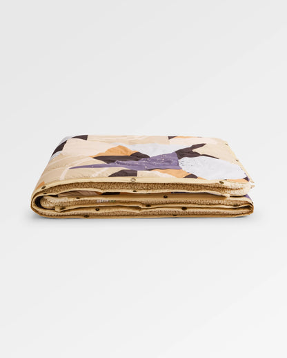 Cabin Sherpa Blanket - Sun Patch Desert - Flatlay