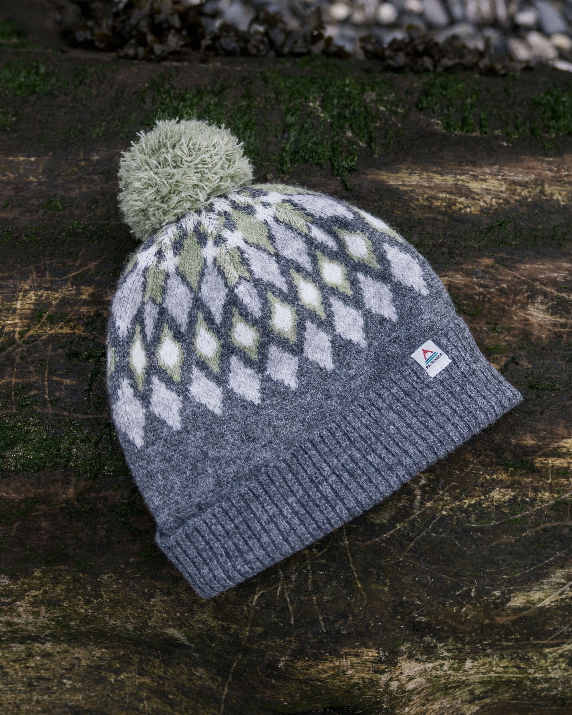 Snowdrop Recycled Bobble Hat - Grey Marl - Lifestyle