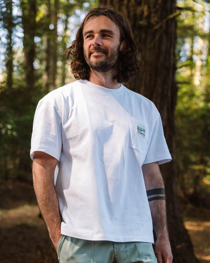 Roamer Patch Relaxed Fit T-Shirt - White - Lifestyle