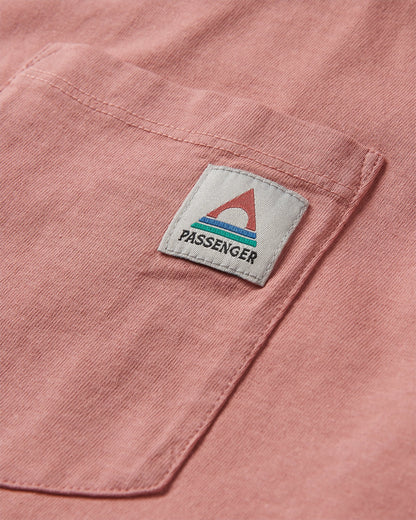 Heritage Recycled Relaxed Fit T-Shirt - Peach - Flatlay