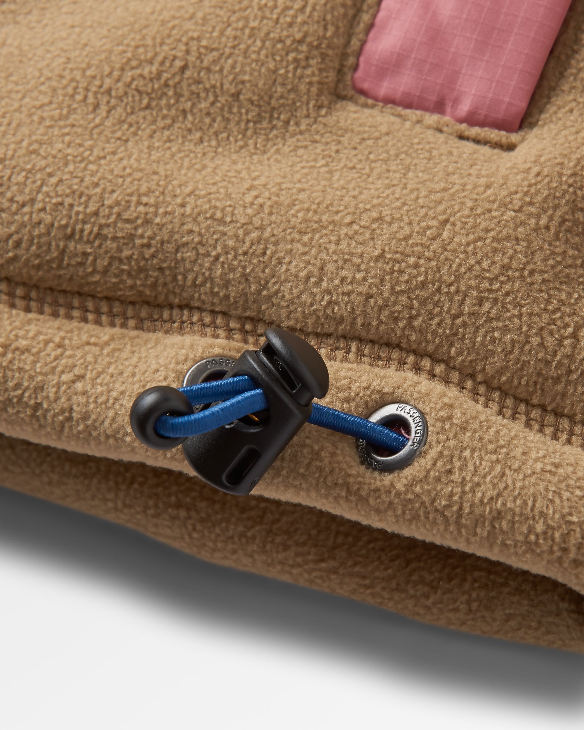 Calla Hooded Recycled Polar-Lined Fleece - Feather/Biscuit - Flatlay