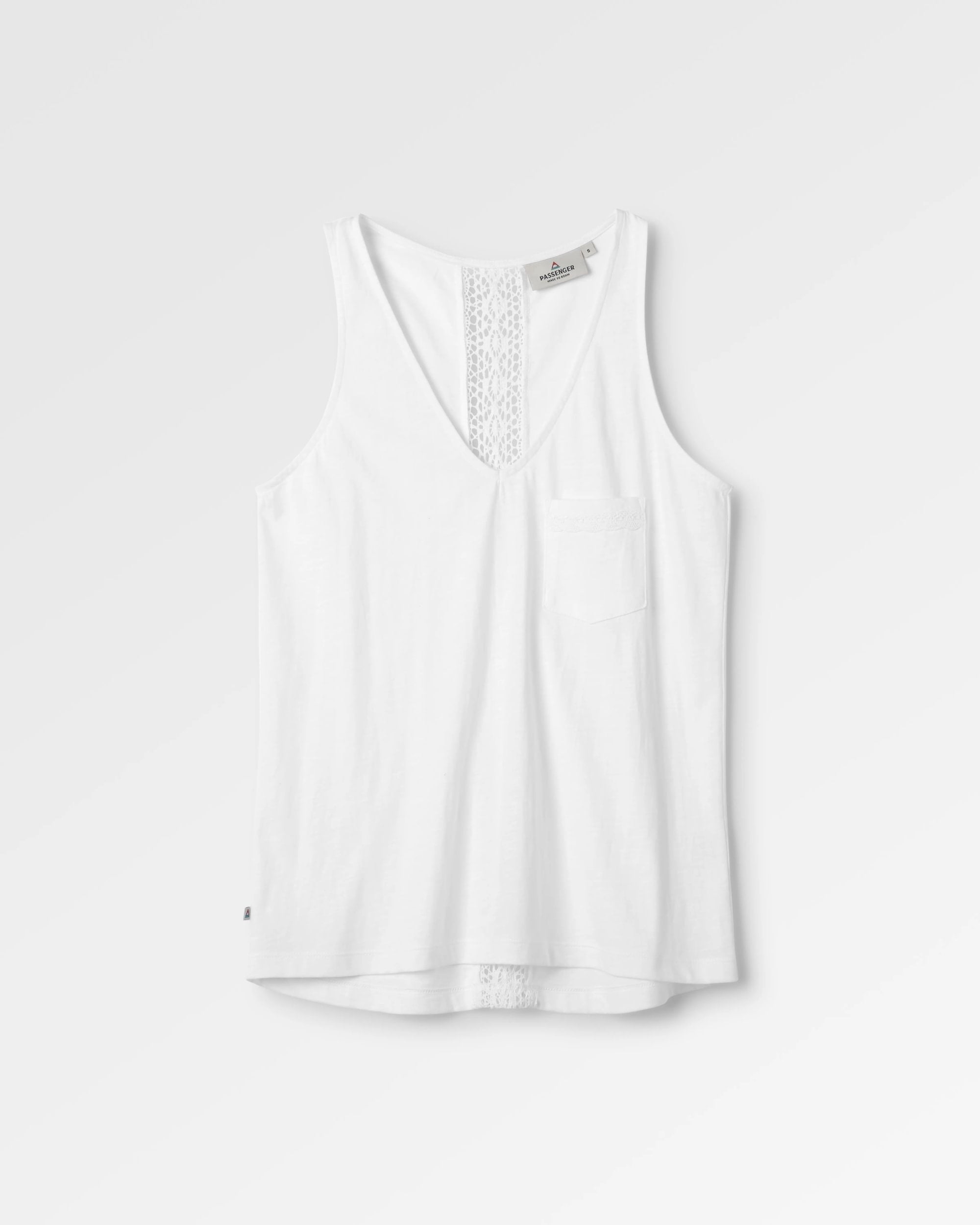 Rivergate Recycled Cotton Top - White - Flatlay
