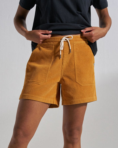 Avian Organic Cord Short - Spruce Yellow - Studio Model