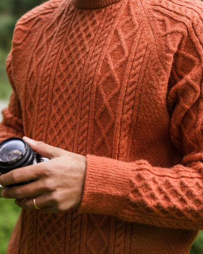 Sandbar Cable Knitted Jumper - Baked Clay