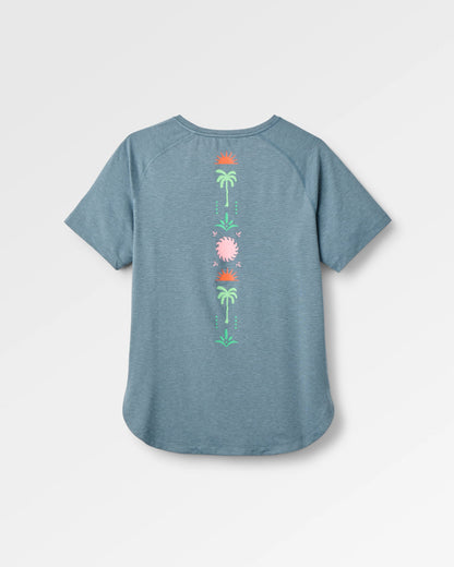 Sunvale Lightweight Surf T-Shirt - Storm Grey Marl - Flatlay