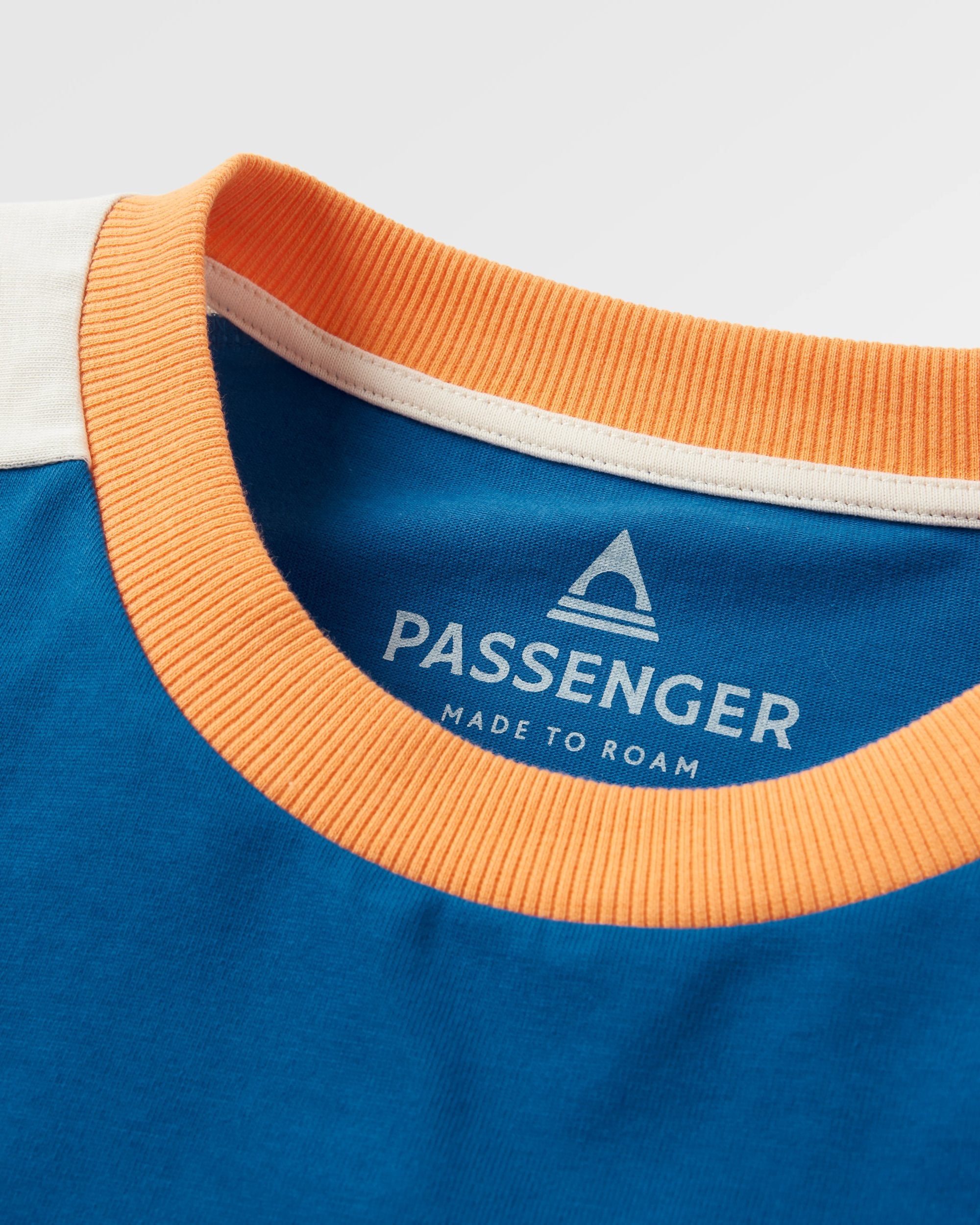 Hilltop Organic Cotton LS T-Shirt - Azure Blue - Flatlay