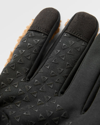Snowfall Sherpa Gloves - Caramel - Flatlay