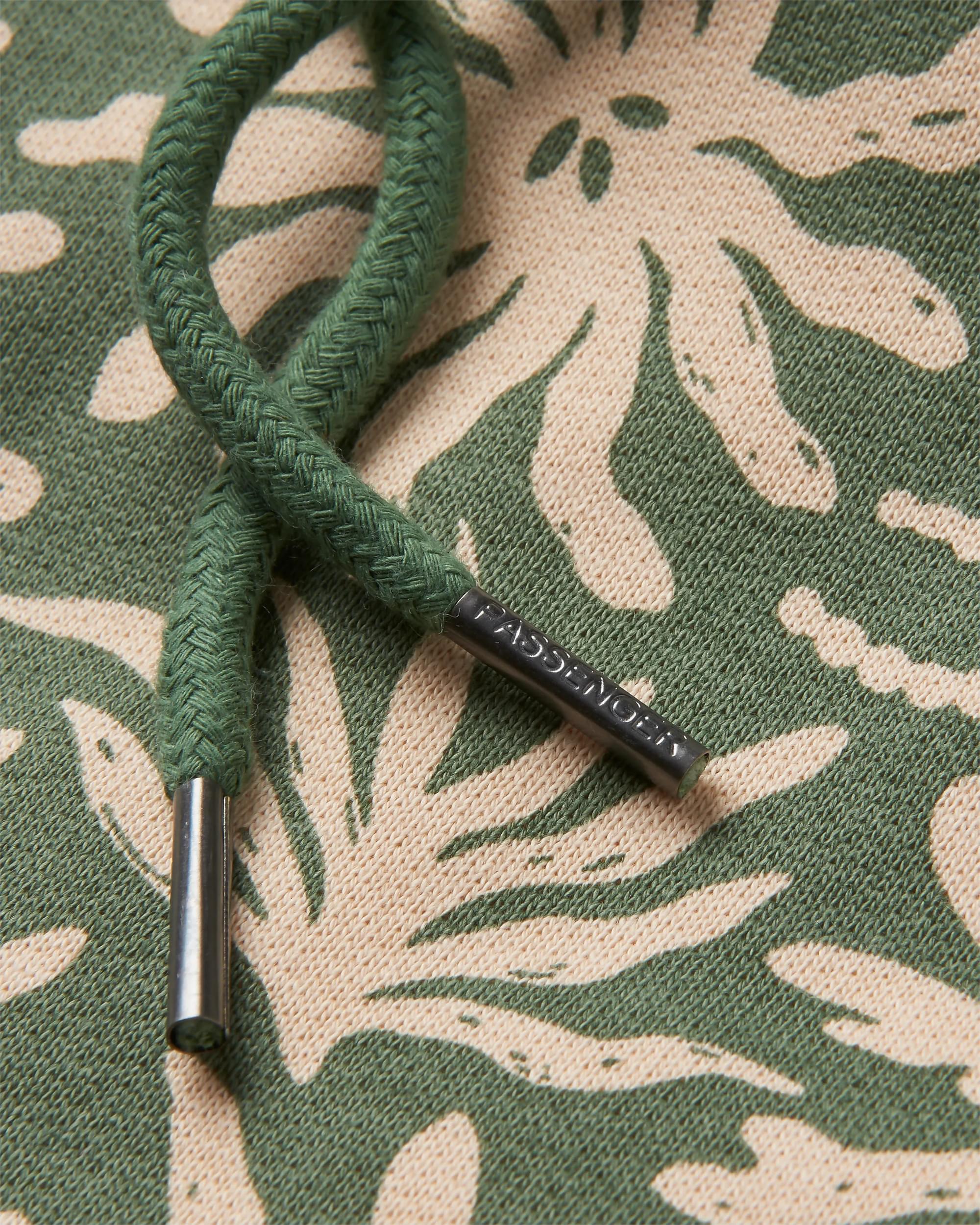 Arame Organic Cotton Hoodie - Seaweed Pistachio - Flatlay