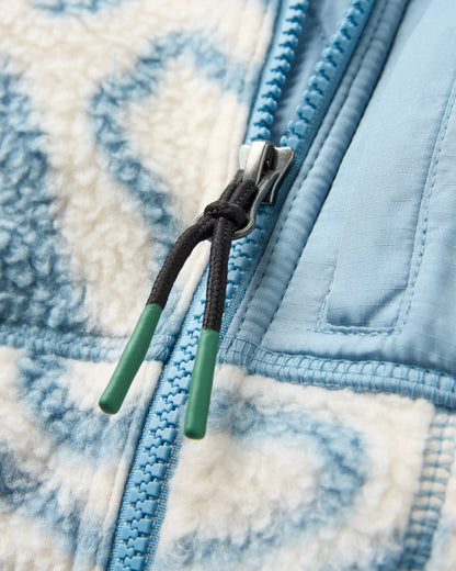 Fairbanks Recycled Sherpa Gilet - Strata Swirl Birch - Flatlay