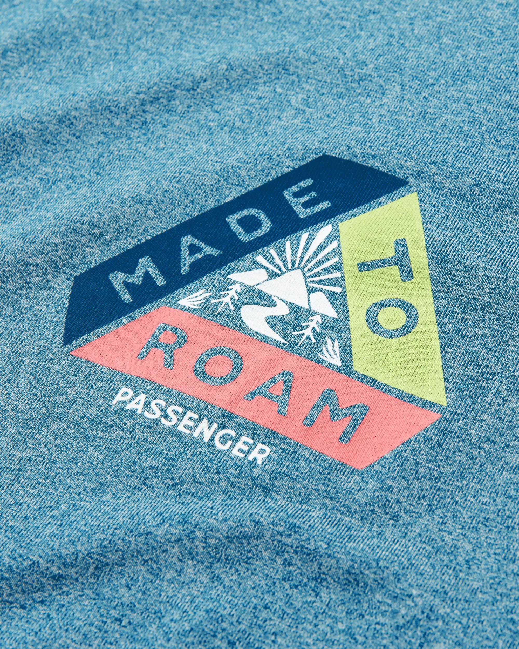 Classic Active Recycled T-Shirt - Blue Steel Marl - Flatlay