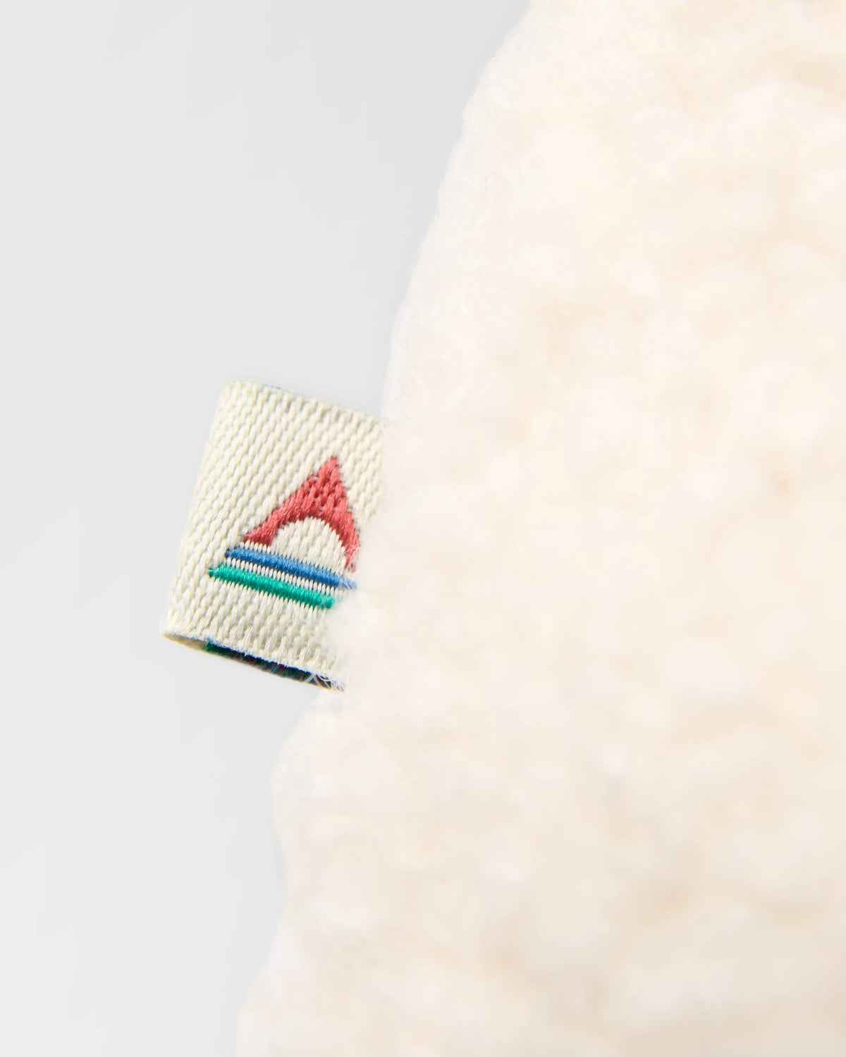 Joy Full Zip Lined Hooded Sherpa Fleece - White Sand - Flatlay