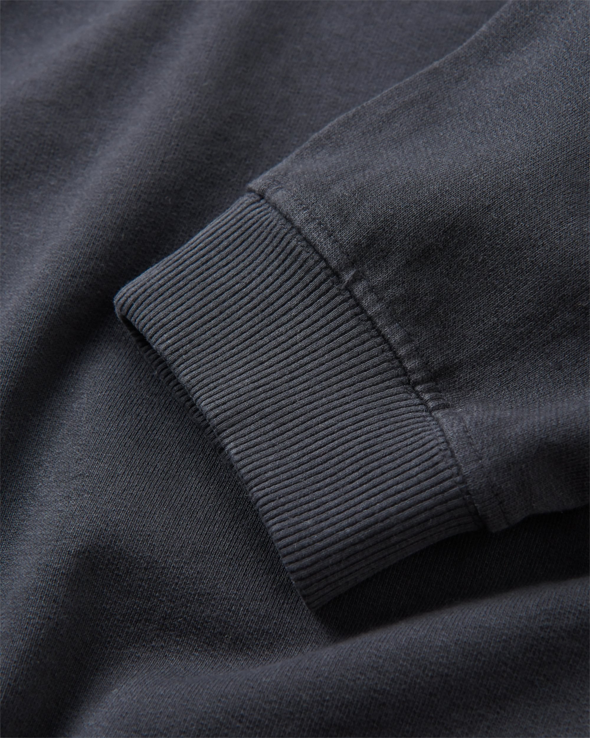 Heritage Recycled Cotton Oversized Sweatshirt - Black - Flatlay