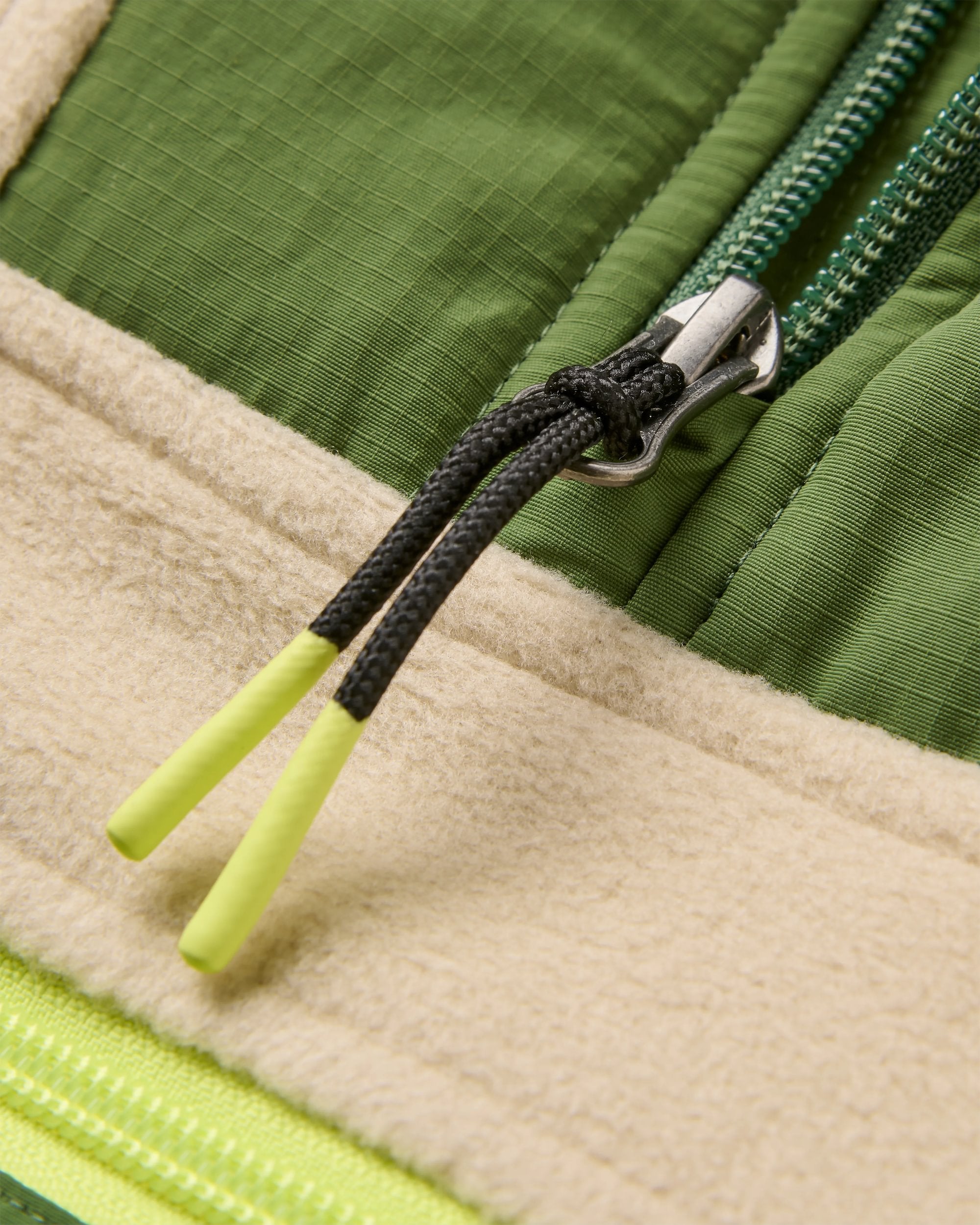 Alexander Hooded Polartec® Fleece - Feather/Wild Green - Flatlay