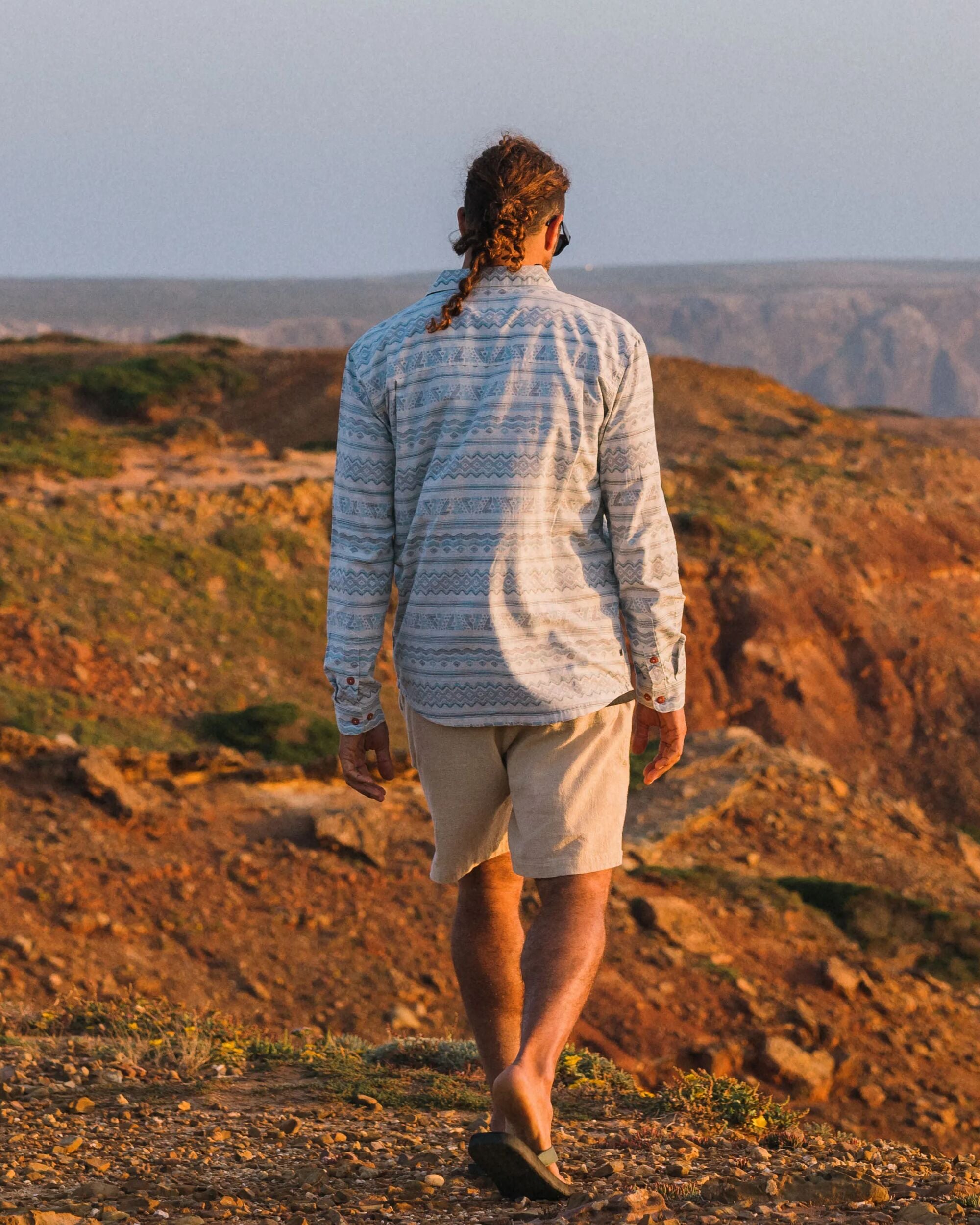 Amboro Organic Cotton Shirt - Mono Geo Birch  - Lifestyle