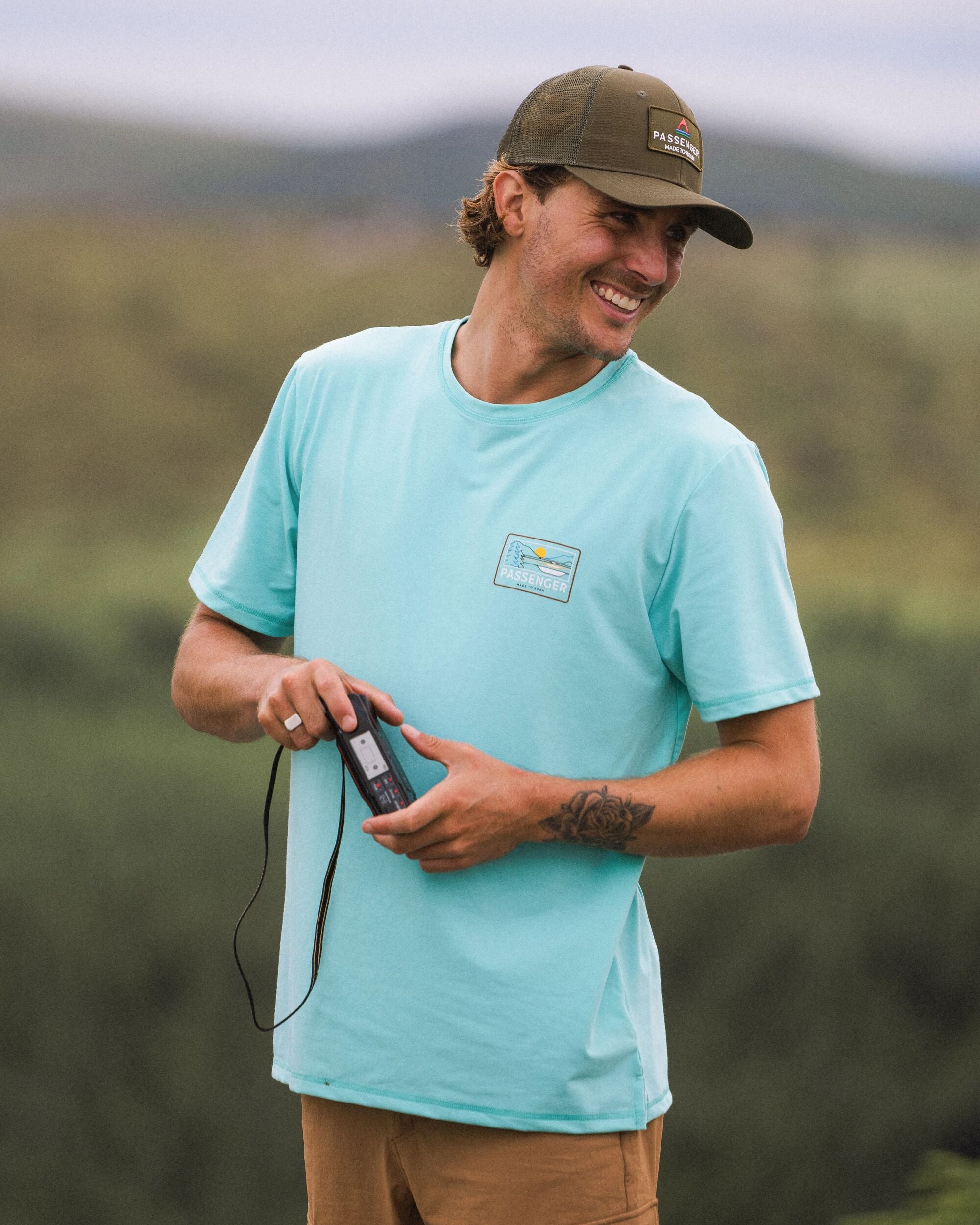 Roamer Men's Drirelease® Active T-Shirt - Aqua - Lifestyle