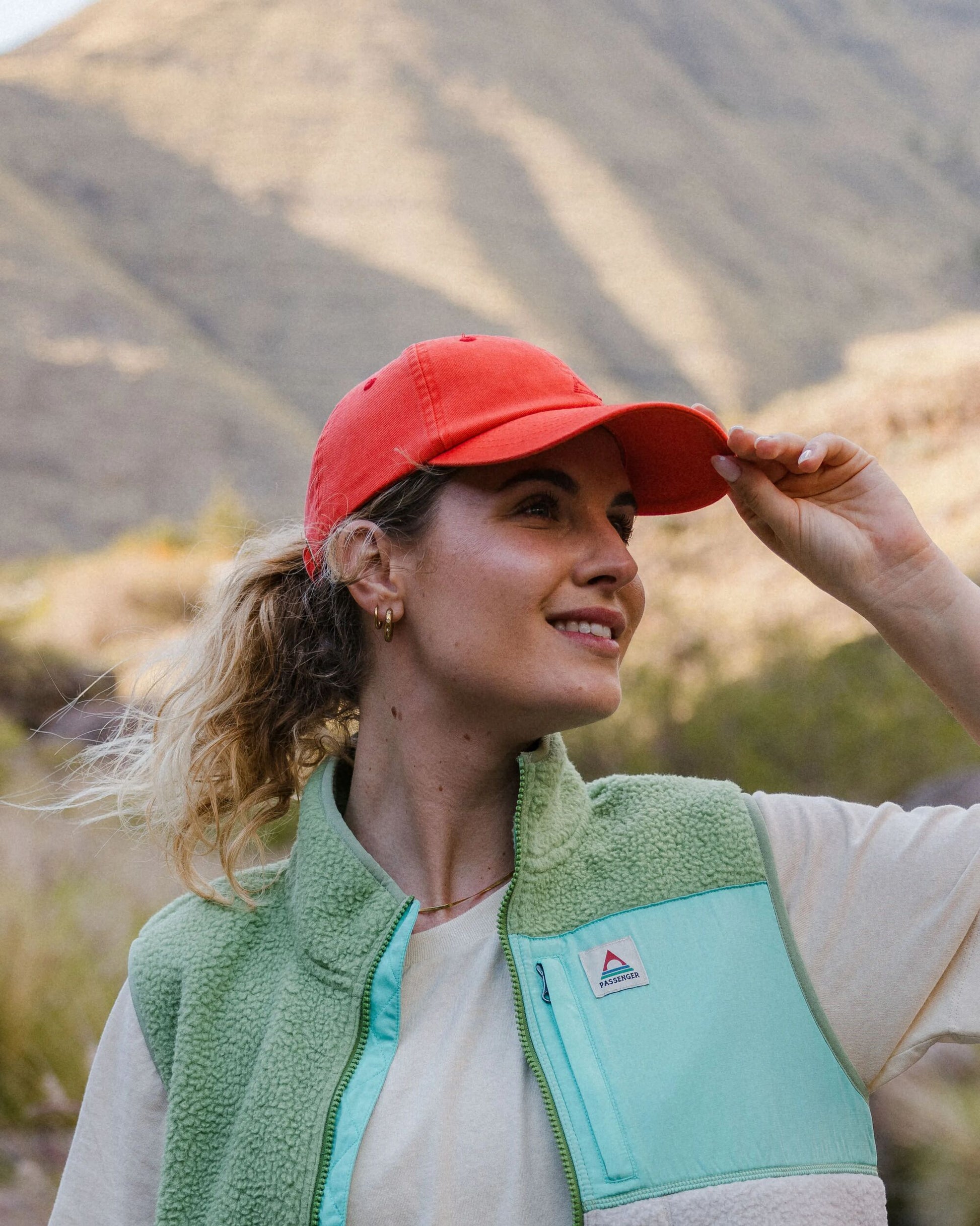 Womens_Classic Recycled Cotton 6 Panel Cap - Ember Orange - Lifestyle