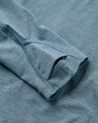 Sunvale Lightweight UPF50 Hoodie - Storm Grey Marl - Flatlay