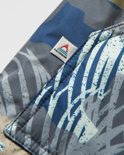 Waves Recycled Sherpa Lined Changing Robe - Palm Camo Apricot