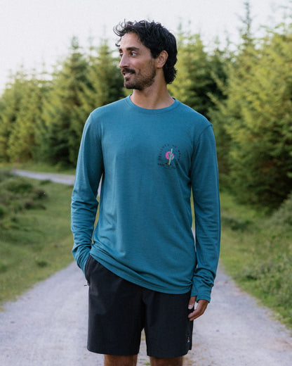Camp Lost Lightweight Merino Blend LS T-Shirt - Mediterranean - Lifestyle