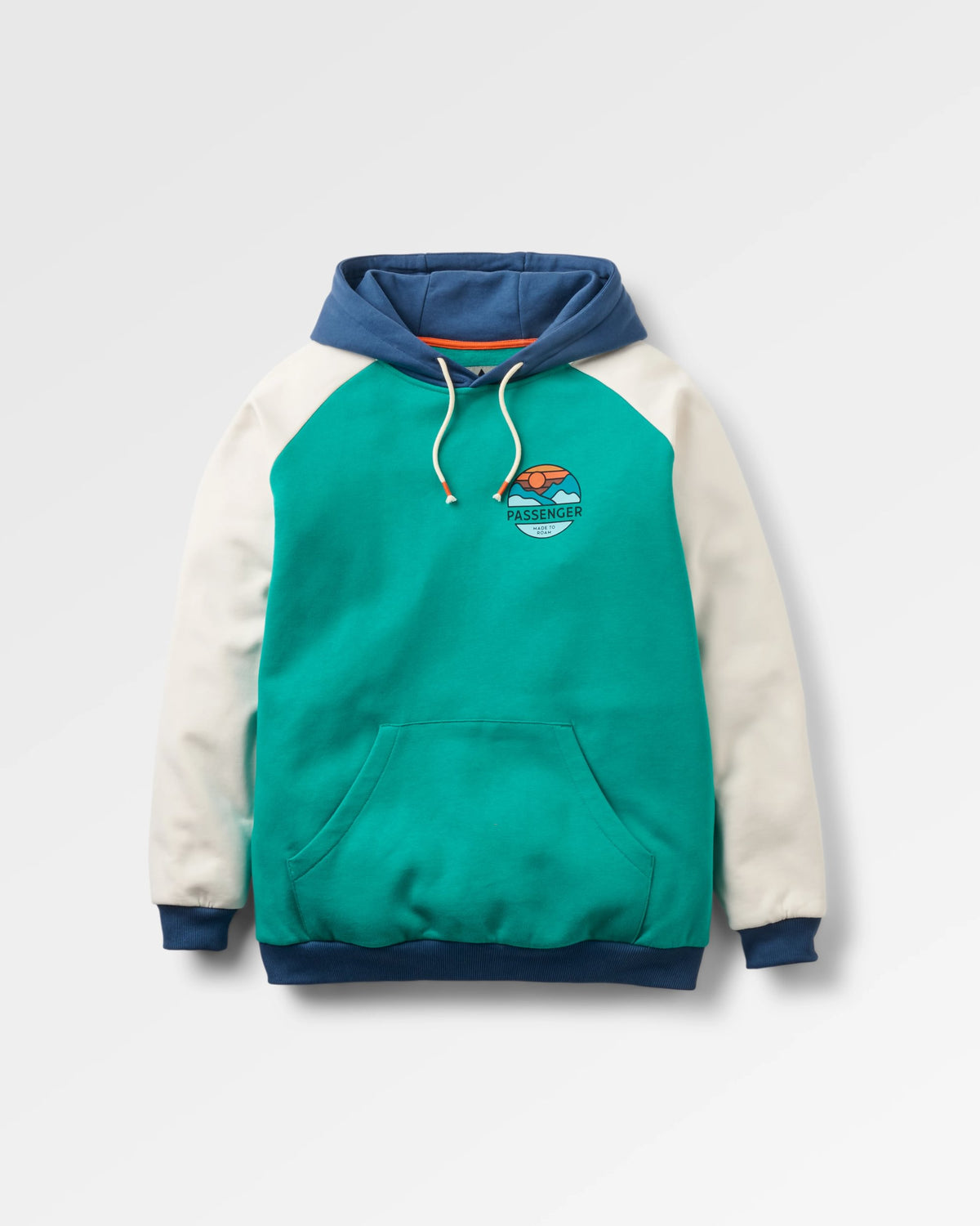 Riser Cotton Hoodie - Greenlake - Flatlay