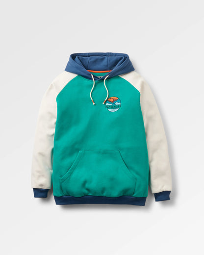 Riser Cotton Hoodie - Greenlake - Flatlay