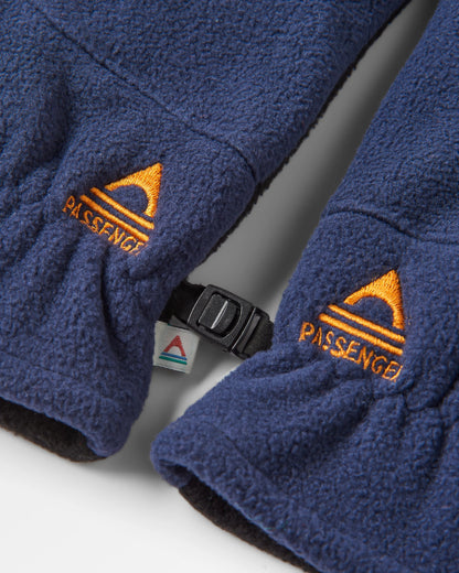 Daytrip Recycled Polar Fleece Touch Screen Gloves - Rich Navy - Flatlay