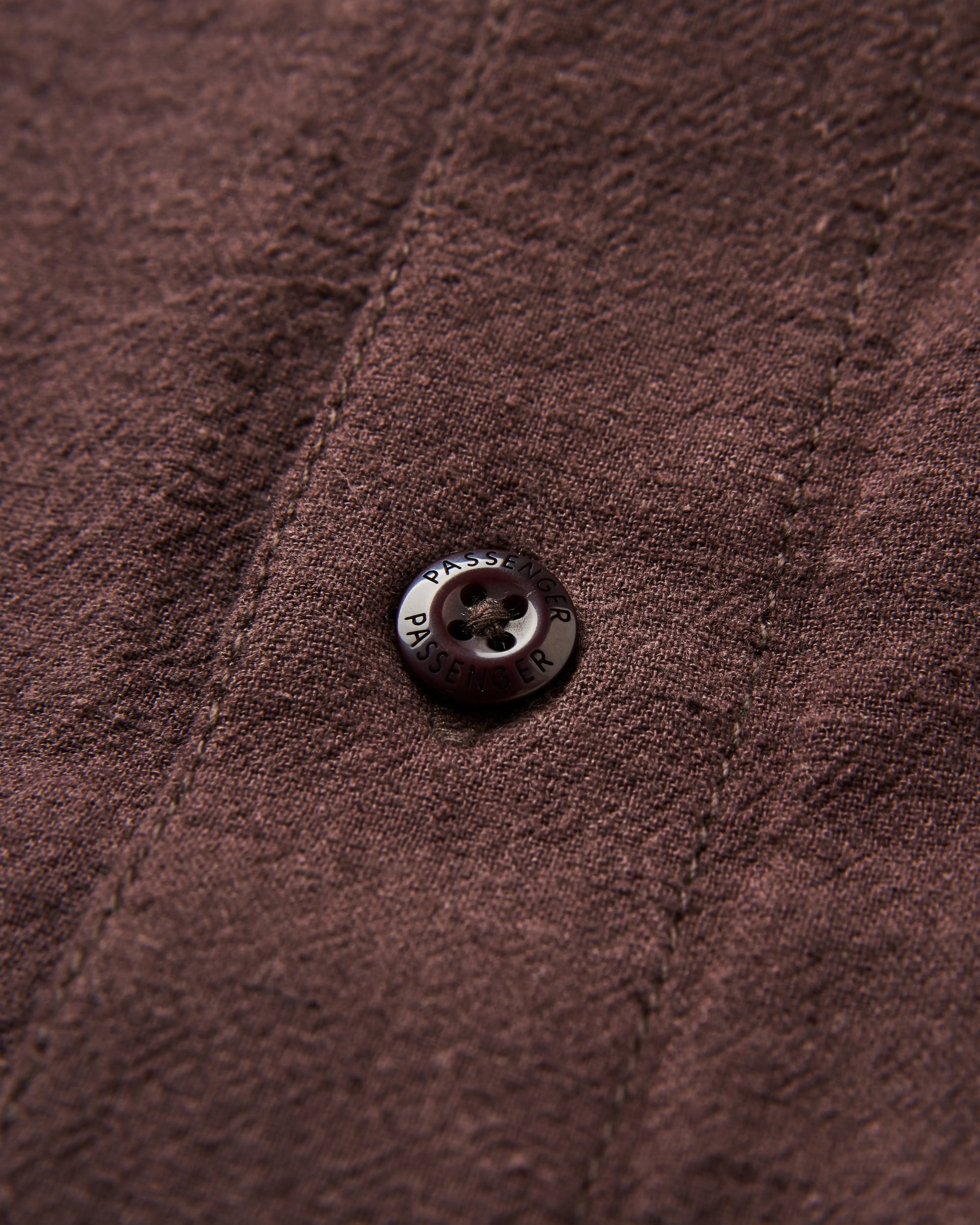 Arica Textured Organic Cotton Shirt - Espresso - Flatlay